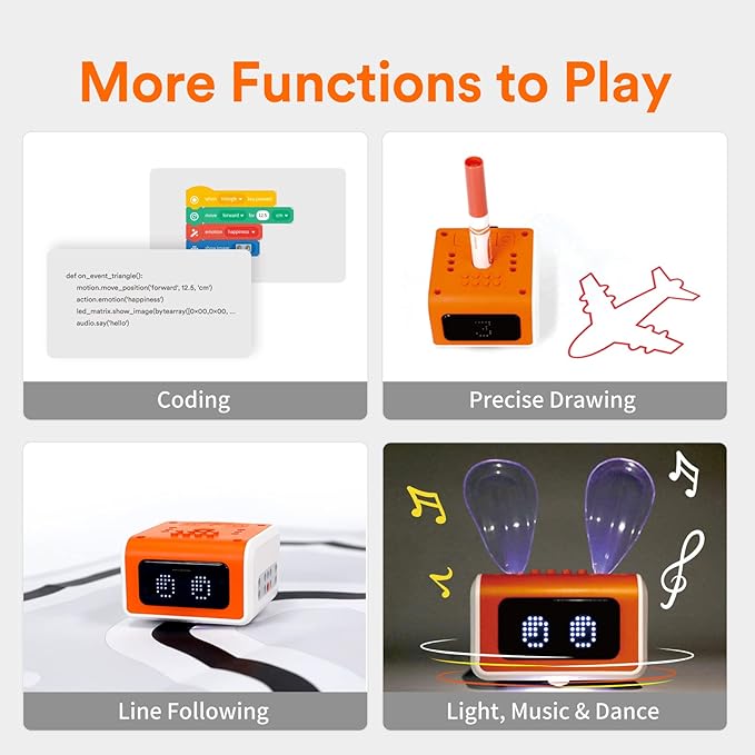 VinciBot Robotics for Kids Ages 8-12, Scratch&Python Programmable Robot with AI Function for Teens School Grade 3-7, Educational STEM Coding Robot Kit for Boys & Girls, Ages 8+