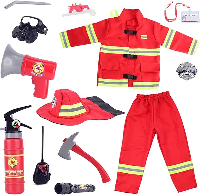 Dress Up Trunk for Kids, Pretend Dress Up Collection with Accessories, Halloween Dressup for Role Play