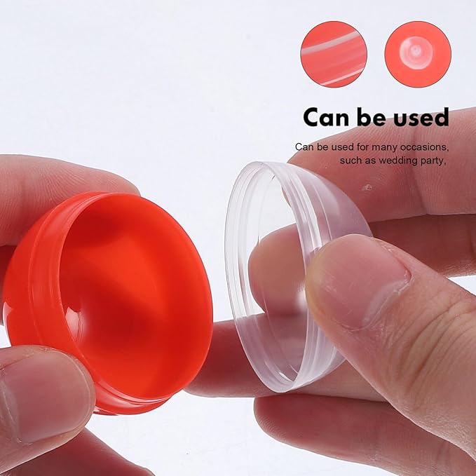 Vaguelly 50pcs Capsule Vending Translucent Round Fillable Bauble Sphere Empty Gumball Containers for Party Favors DIY Craft Supplies