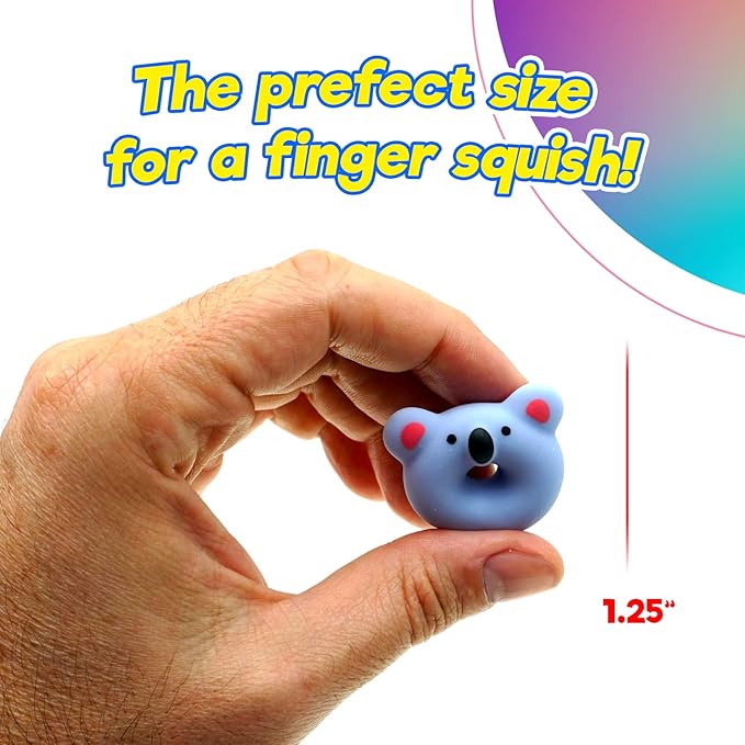 JA-RU Mochi Squishy Donut Animals (24 Pack; 144 Toys Assorted) Kawaii Mini Squishies for Kids. Stress Relief Fidget Toys. Bulk Party Favors Birthday Goodie Bags Classroom Prizes. 3352-24