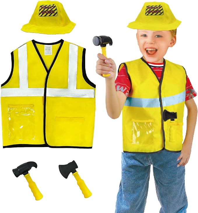Dress Up Trunk for Kids, Pretend Dress Up Collection with Accessories, Halloween Dressup for Role Play