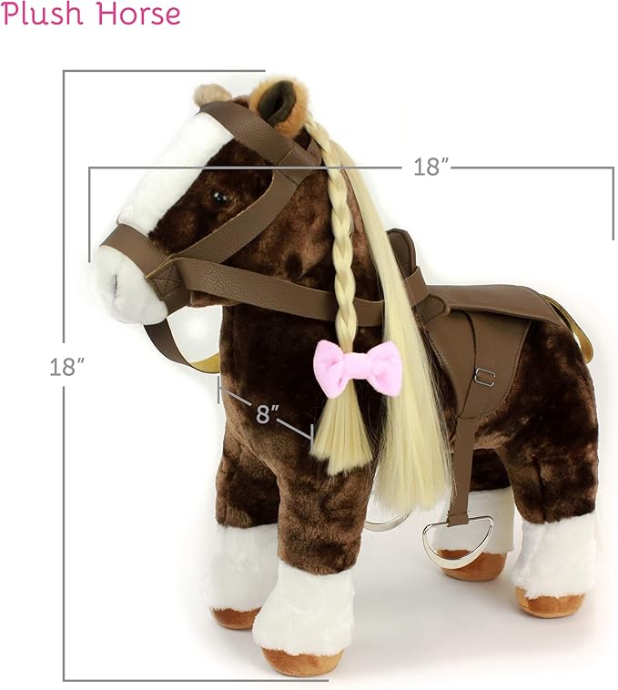 Playtime by Eimmie Play Pack Sets (Plush Horse Doll with Saddle)