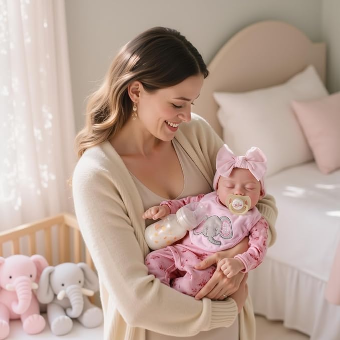 BABESIDE Lifelike Reborn Baby Dolls - 17-Inch Realistic-Newborn Baby Dolls Full Body Vinyl Sleeping Real Life Baby Dolls Girl with Toy Accessories for Kids Age 3 4 5 6 7 +