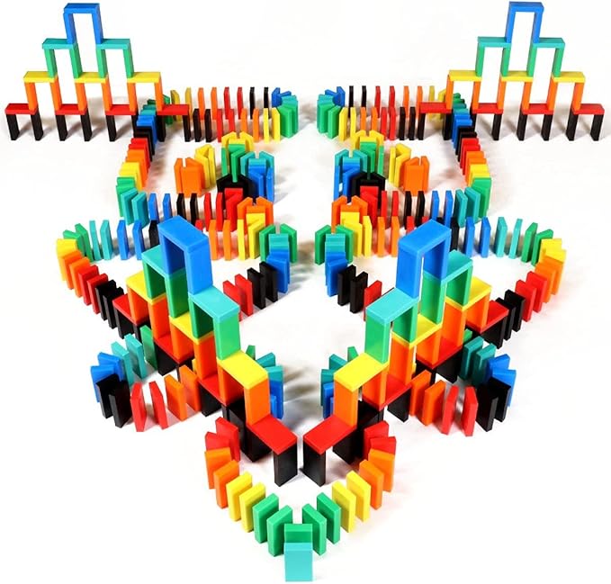 Bulk Dominoes Pro-Domino Kit | Dominoes Set, STEM STEAM Small Toys, Family Games for Kids, Kids Toys and Games, Building, Toppling, Chain Reaction Sets (Expert)