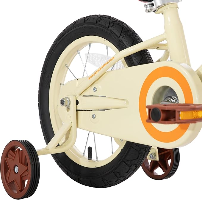 JOYSTAR Vintage Kids Bike with Training Wheels & Basket, 12 14 16 20 24 Inch Girls Bike for 2-14 Years Old, Multiple Colors
