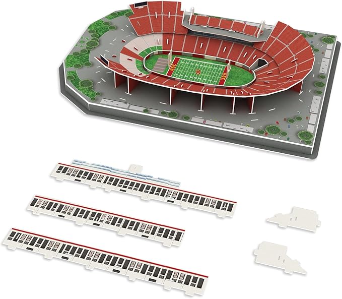 Pro Lion 3D Jigsaw Puzzle of Los Angeles Memorial Coliseum - 136 Pieces | 2 Hour Build Time | Home of USC Football Team | American College Football Gifts for Boys, Men & Kids Aged 8 & Up | Sports Fans