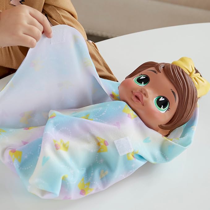 Baby Alive Shampoo Snuggle Sophia Sparkle Brown Hair 11 Inch Water Baby Doll Playset, Toys for 3 Year Old Girls & Boys & Up