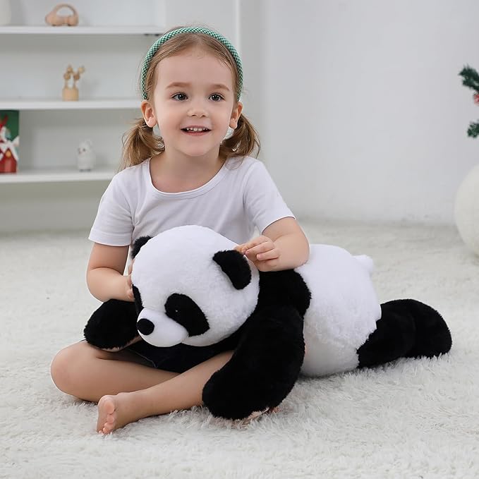 5 lbs 24" Weighted Stuffed Animals Panda Plushie, Cute Panda Weighted Plush Pillow Giant Stuffed Animals for Kids Adults