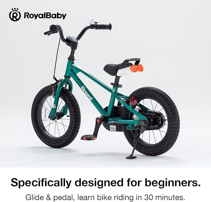 RoyalBaby Kids Bike Freestyle Classic & EZ Balance Pedal Switchable Bicycle, 12 14 16 18 Inch, 3-10 Years Toddler to Big Kids