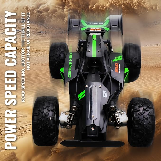 1/18Fast RC Cars for Adults 15+ KM/H,All Terrain High Speed Remote Control Car,with 2.4 GHz Remote Control.Two Rechargeable Batteries Truck for Adults & Kids