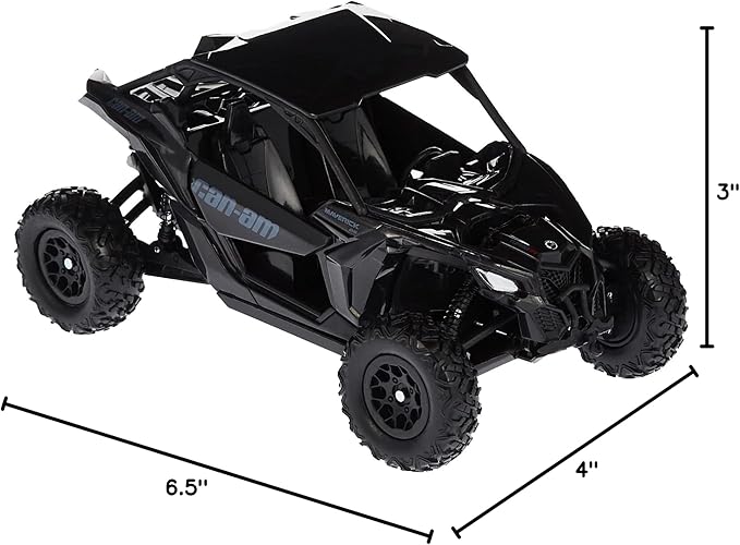New-Ray 58193B New-Ray-58193B-1:18 Scale Toy CAN-AM Maverick X3 X Turbo Black, Adults Unisex