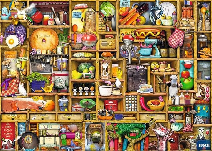 Ravensburger Kitchen Cupboard Jigsaw Puzzle | 1000 Unique Pieces | Anti-Glare Surface | Ideal for Adults & Kids | Certified Sustainable Materials