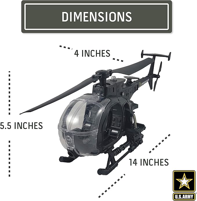 Lollipop U.S. Army Night Stalker Helicopter with Soldier Figure and Light/Sound
