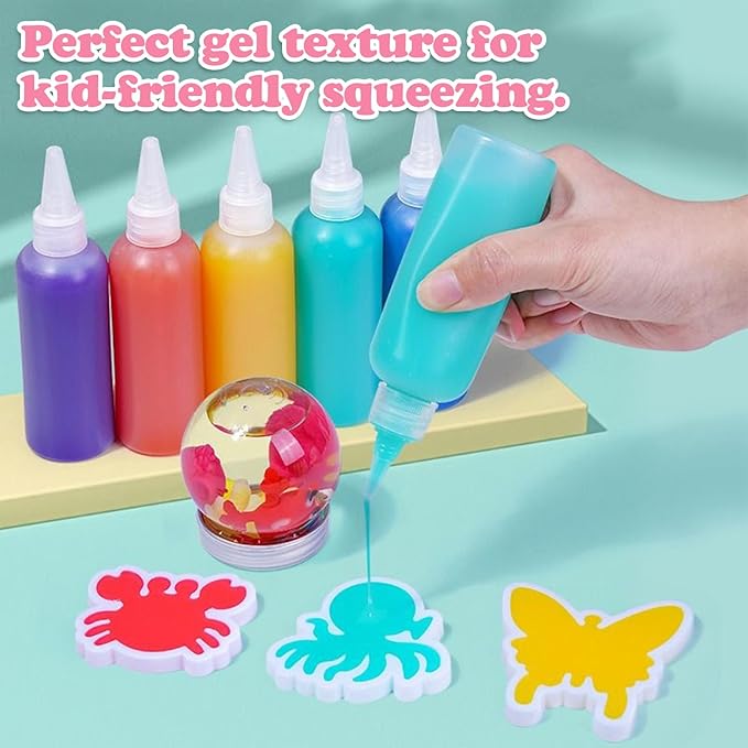 Water Gel Pets Kit Refill | Aqua Fairy Gel Refill | Magic Water Elf Toy Kit & Squishy Water Kit | DIY Squishy Maker Kit | Aqua Pets(24 Bottles,12 Pure Color Water Fairy Gel+6 Packs Magic Powder)