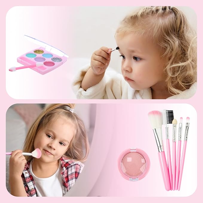 UNICORN ELEMENT American 18 Inch Doll Makeup Accessories and Clothes,Sequin Backpack Set for 18" Dolls Include Skirt Bracelet Hair Clip Phone and Makeup Sets(No Doll and Shoes