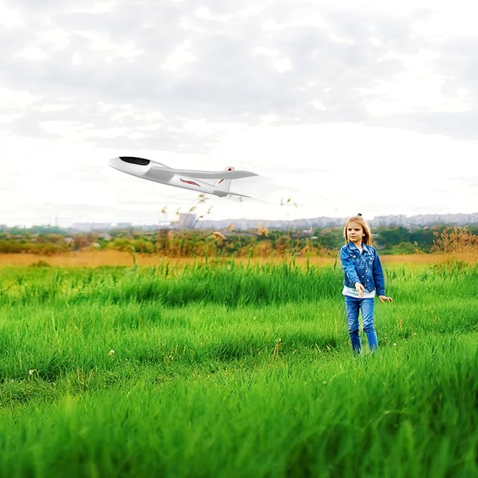 NUOBESTY Airplane Toy, 39" Large Throwing Glider Plane Outdoor Toys Foam Glider Airplane for Kids Flying Plane Toys for Boys, Girls to Play Outdoors, Party Favor