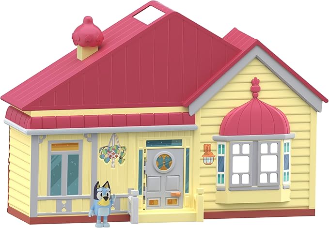Bluey Mega Bundle Family Home & BBQ Playset – Amazon Exclusive, 4 Figures (Bluey, Bingo, Bandit, Chilli), 13+ Removable Furniture Pieces, Outdoor Patio, Accessories, Imaginative Playset for Kids 3+