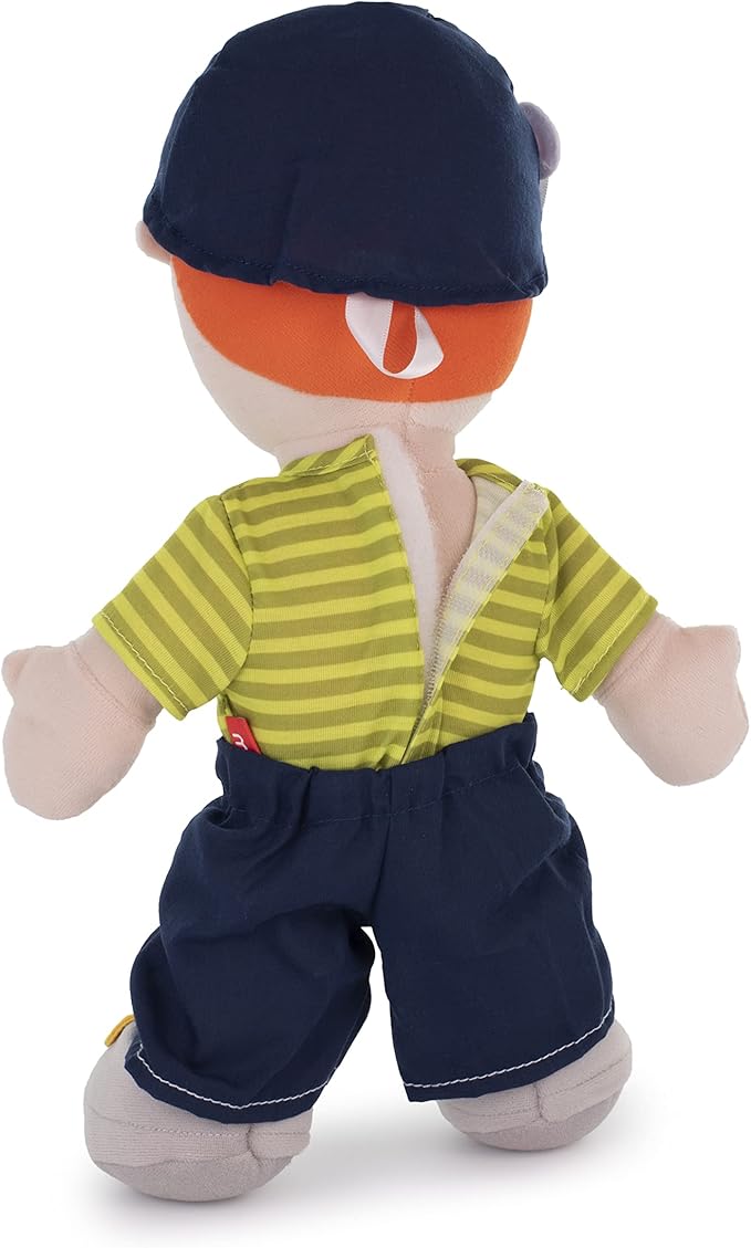 Miniland Washable Diversity Fastening Doll: Caucasian Boy. Develop Manual Skills and Personal Autonomy. Great for SEL. Children Will Learn How to Dress and Undress. from 2 to 6 Years.