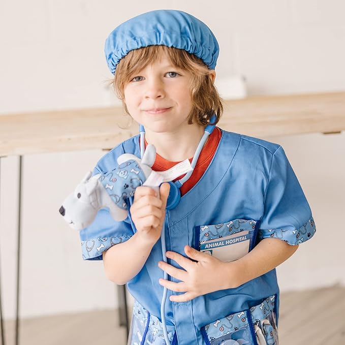 Melissa & Doug Veterinarian Role Play Costume Dress-Up Set (9 pcs)