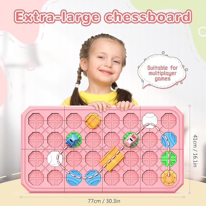 Logic Road Builder Games Toys: STEM Toys for 4 Year Old Kids Montessori Board Game Brain Teaser Puzzles Preschool Learning Activities Educational Toy for Toddler Ages 3 5 6 7 8-12 Boys Girls Gifts