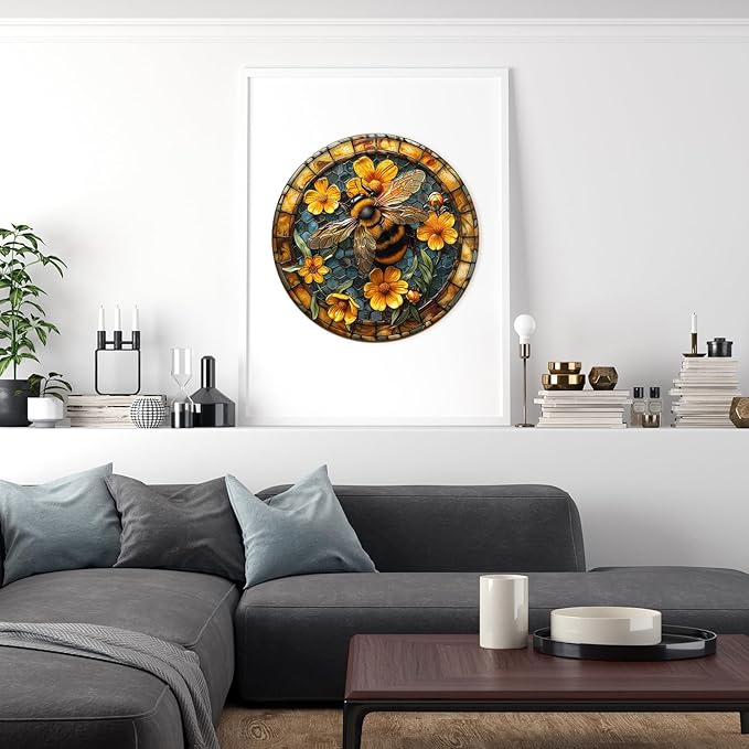 Wooden Puzzles for Adults, Wooden Jigsaw Puzzles for Adults Kids, Leisurely Bee Unique Shaped Wood Puzzles Adult, Creative Birthday Gifts for Friends Family Game (11.4 * 11.4in 200pcs)