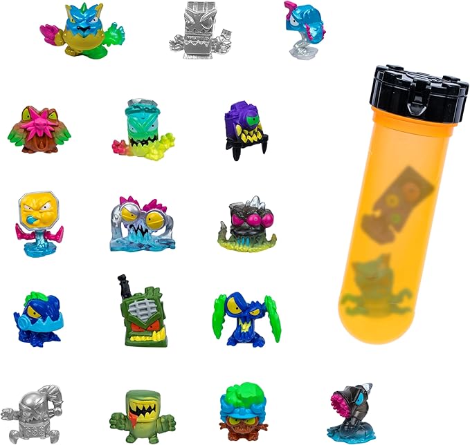 MrBeast Lab Swarms Series 2 Atomic Cash Case– 18-Pack Collectible Micro Beasts, Includes Exclusive Ultra Rare & Special Edition Figures, Reveal 2 with Water & Shake Test Tube, 1" Figures for Kids 5+