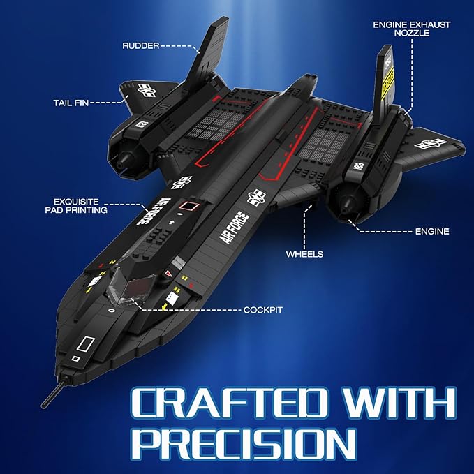 Fighter Jet Toy Building Sets - 1775 Peice Large Model Airplane Kit For Adults Boys Girls, Military Toys Are Suitable For Military Enthusiasts Collection, Christmas, New Year, Birthday Gifts.