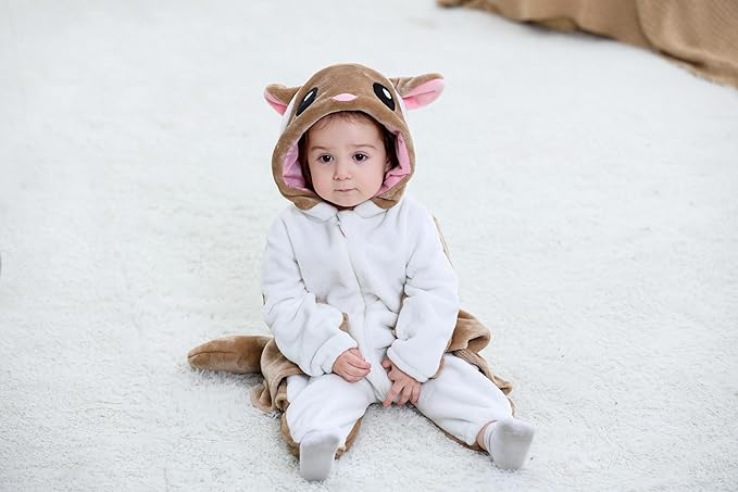 Dream cosplay Unisex Baby Costume,Baby Flannel Animal Halloween Home Clothing