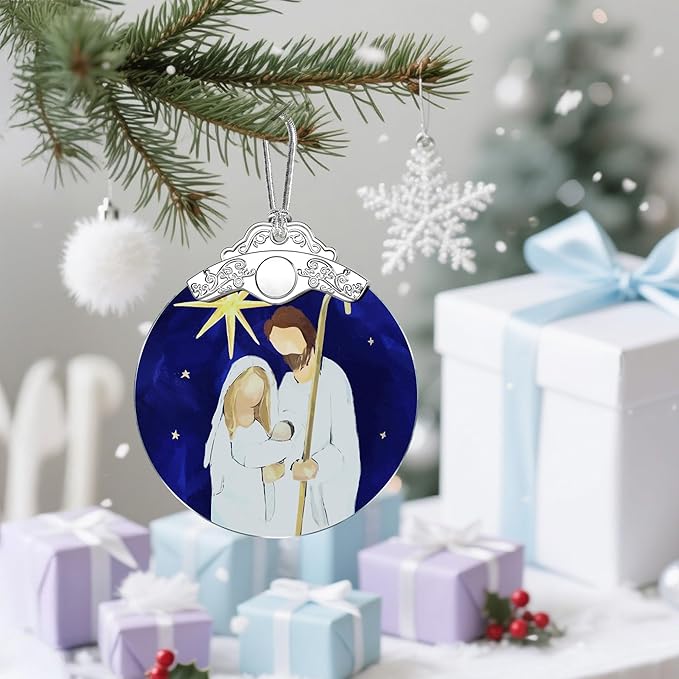 Nativity Christmas Ornaments: Christmas Tree Ornaments, Religious Holiday Decor, Stocking Stuffers, Gift Ideas, Xmas Gift, Christian Gifts & Religion Gifts