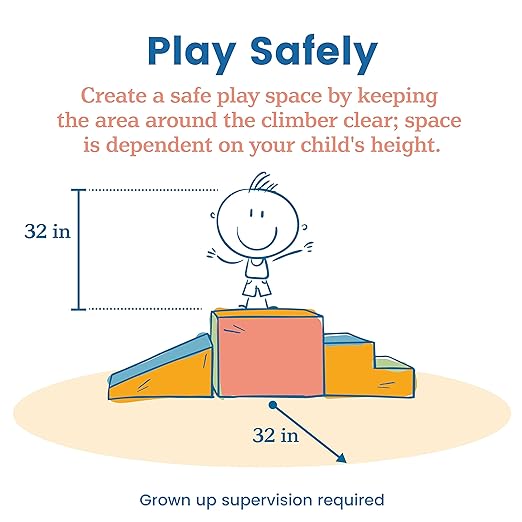 ECR4Kids SoftZone Junior Little Me Climb Crawl and Slide, Beginner Playset, Assorted, 3-Piece