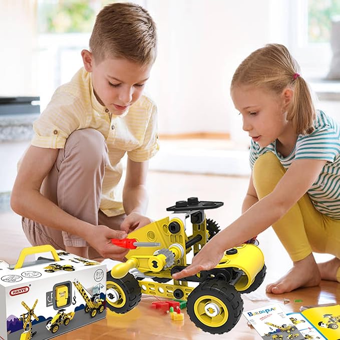 Stem Toys for 5 6 7 8 9+ Year Old Building Block Kit Stem Activities Projects Boy Toys Age 4-8 5-7 6-8 8-10 Creative Set Educational Engineering Excavator Construction Fun Birthday