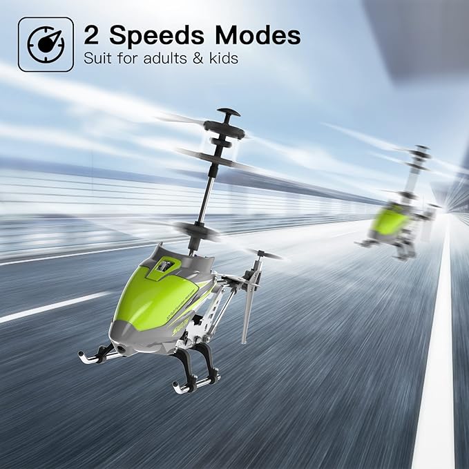 Cheerwing Remote Control Helicopter,SYMA S107H Mini RC Helicopter with Gyro,Altitude Hold, One Key Take Off/Landing for Adults Kids(Green)