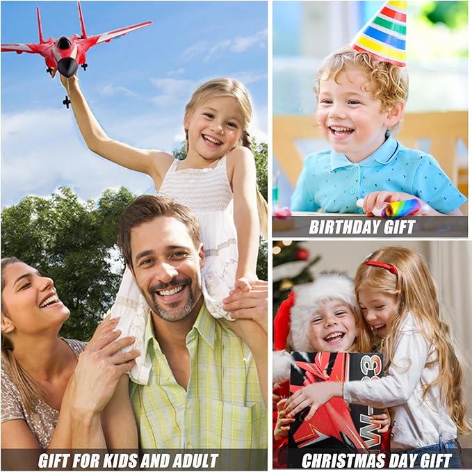 Remote Control Airplane for Kids, 2 Channels Foam RC Planes Wireless Toy,Hobby RC Glider Aircraft for Beginners Boys Girls Adult Yellow