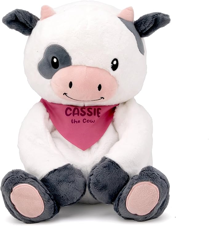 Lilly's Love Weighted Stuffed Animal, 5lb | Sensory Weighted Plush for Kids and Adults | Machine Washable Plushies w/Removable Inner | Calming Weighted Stuffed Animals for Anxiety, Cassie The Cow
