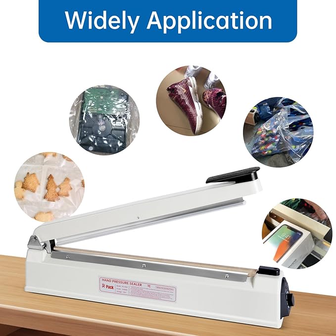 Impulse Heat Sealer, Heavy Duty Sealing Machine with Extra 2 Replacements(white, 32inch)