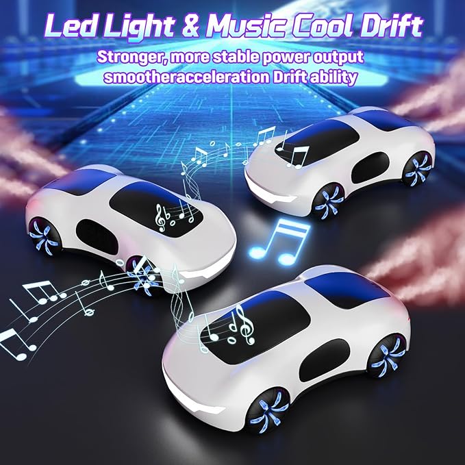 Gesture Sensing Remote Control Car, Drift RC Stunt Car with Light Spray & Sound, 2.4GHz Hobby RC Cars Toy for Kids, 360° Rotate, Birthday Gifts for Boys Girls 4-12 Racing Gifts