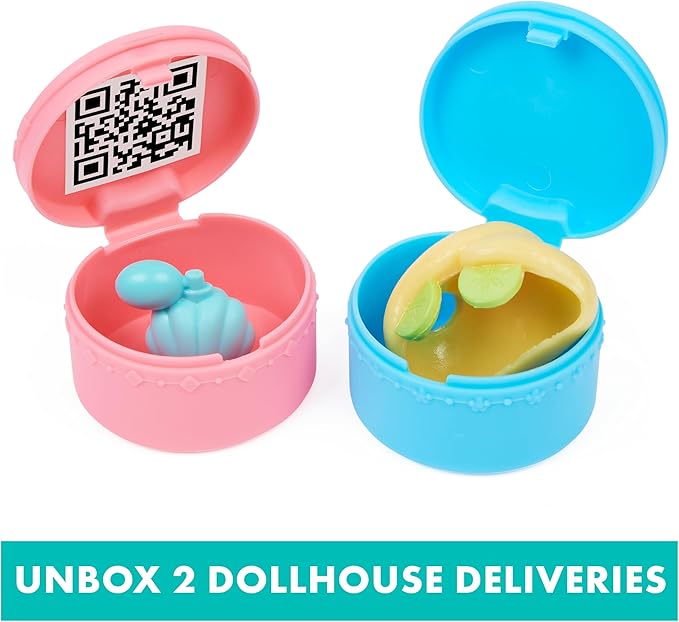 Gabby's Dollhouse, Primp and Pamper Bathroom with Mercat Figure, 3 Accessories, 3 Furniture and 2 Deliveries, Kids Toys for Ages 3 and up