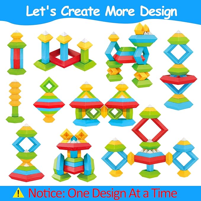 Tsomtto Montessori Toys for 1 2 3 4 5 Year Old Boys Girls Toddler 1-3 Preschool Learning Activities 30 Pcs Stacking Building Blocks STEM Stackable Educational Sensory Gifts for Kids Age 1-2 2-4