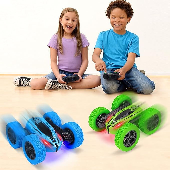2PACK RC Stunt Car Watch Gesture Sensor Car 4WD Double Sided 360 Degree Rotating Tumbling Rechargeable Car High Speed 2.4GHZ Off Road Hobby RC Toy Cars for Xmas Birthday Gift Adults,Kids