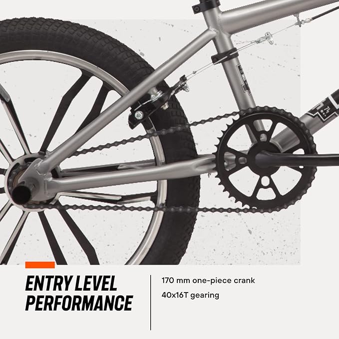 Mongoose Legion Kids Freestyle Sidewalk BMX Bike, Beginner Riders, Boys and Girls, 16-20-inch Wheels, Hi-Ten Steel Frame, Micro Drive BMX Gearing