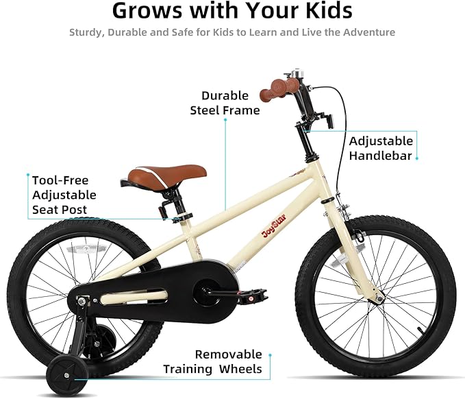 JOYSTAR Kids Bike for Ages 2-12 Years Old Boys Girls, 12-20 Inch BMX Style Kid's Bikes with Training Wheels, Children Bicycle for Kids and Toddler, Multiple Colors
