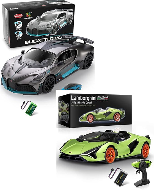 MIEBELY Remote Control Car, Bugatti Divo Rc Cars 12Km/h, 2.4Ghz Licensed Model Car 7.4V Toy Car Headlight for Adults Boys Girls Age 6-12 Years Birthday Ideas Gift