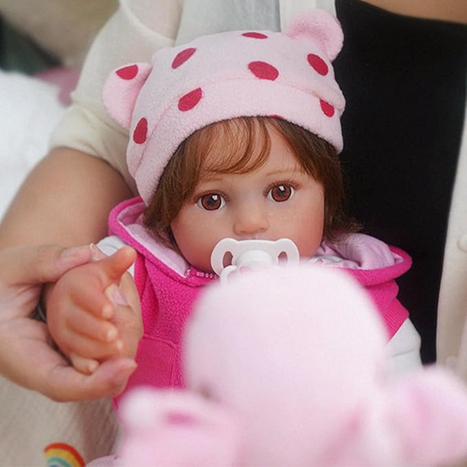 Reborn Baby Dolls Girl Nicole, 22 inch Cute Soft Vinyl Realistic-Newborn Baby Dolls Poseable Real Life Lifelike Baby Dolls with Doll Accessories for 3+ Year Old