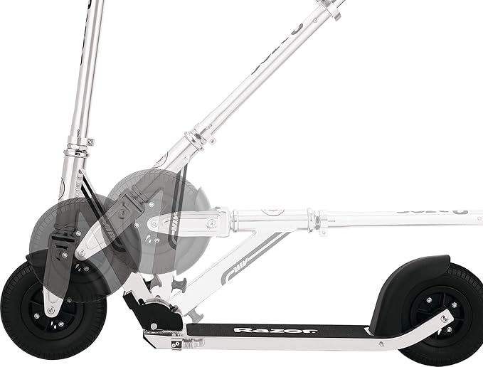 Razor A5 Air Kick Scooter for Kids Ages 8+ - Extra-Long Deck, 8" Pneumatic Rubber Wheels, Foldable, Anti-Rattle Handlebars, for Riders up to 220 lbs