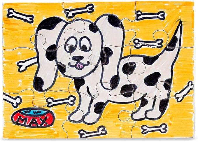 12 Blank Jigsaw Puzzles– 4 x 5.5 Inch, 9 Pieces Each – Hygloss DYI party invites, Perfect for Decorating, Kids' Activities, Arts & Crafts or Party Favors - Puzzle Pieces to Draw On for Crafts