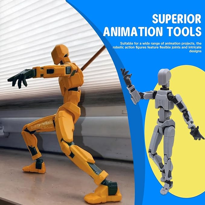 MerryXD T13 Action Figure,Assembly Completed Dummy Nova Titan Lucky 13 Action Figure 3D Printed Multi-Jointed Movable Toy White