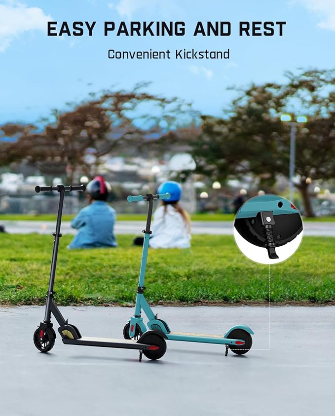 FanttikRide C9 Electric Scooter for Kids 8-12, Adjustable Handlebar Height for Riders 3.9-5.2 ft, 132 lbs, Up to 40 mins Continuous Time, 5 Miles Range, 2 Safe Max Speed 6/10 MPH