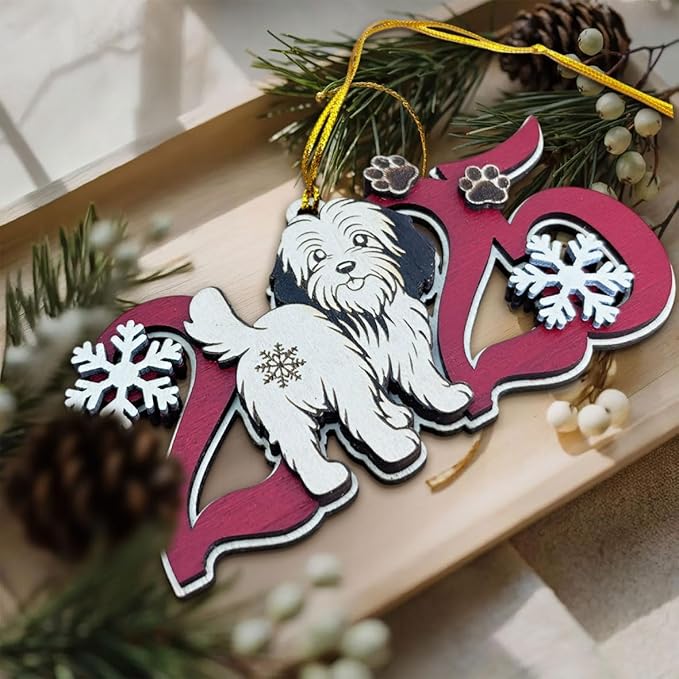 2025 Havanese Christmas Ornament – Wooden Dog Ornament for Tree, Cute Puppy Holiday Decoration, Personalized Pet Keepsake Gift for Women, Men, Kids, Dog Mom & Dad