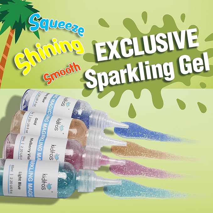 Kiditos Dinosaur Magic Water Elf Toy Kit,Aqua Fairy Water Gel Kit-20 Magic Gels&10 Molds-Make Your Own Water Pets&Squishy Toys–Fun Summer DIY Craft Kit,Birthday Gifts&Party Favors for Kids Ages 3+