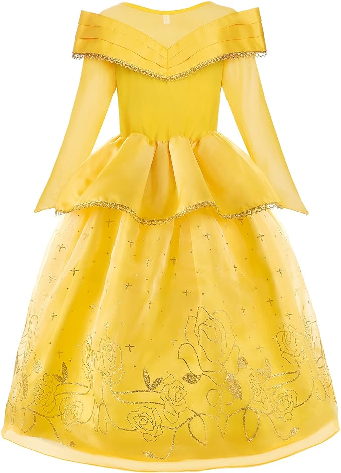 ReliBeauty Little Girls Princess Costume Dress up with Accessories, Yellow